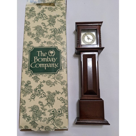 New vintage 1991 Bombay company miniature mantle grandfather clock - Picture 1 of 12
